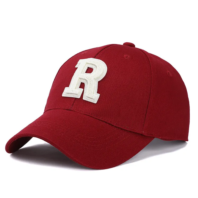 R Letter All-Season Sun Protection Duckbill Cap