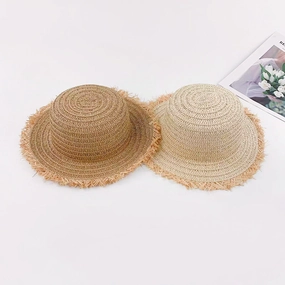 Raffia Straw Flat Brim Sun Hat spring-straw-hat