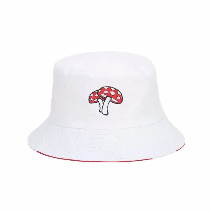Red & White Mushroom Reversible Bucket Hat