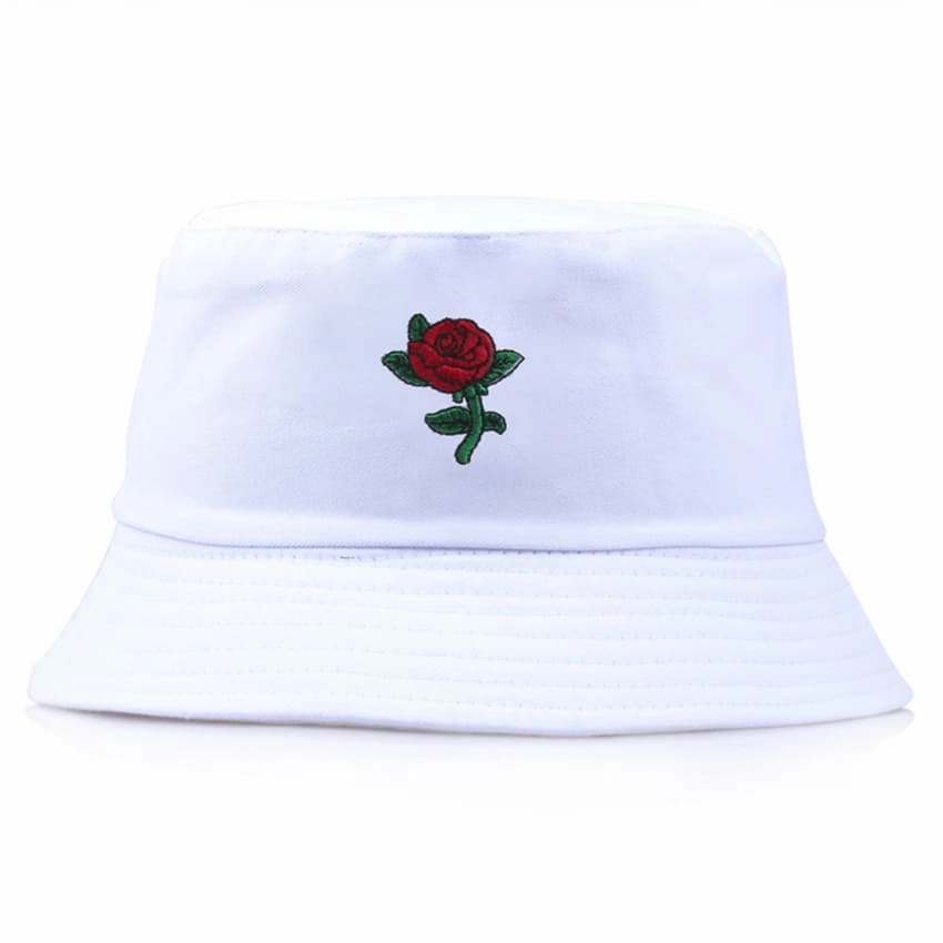 Red Rose Plain Bucket Hat