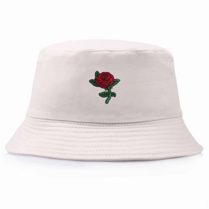 Red Rose Plain Bucket Hat