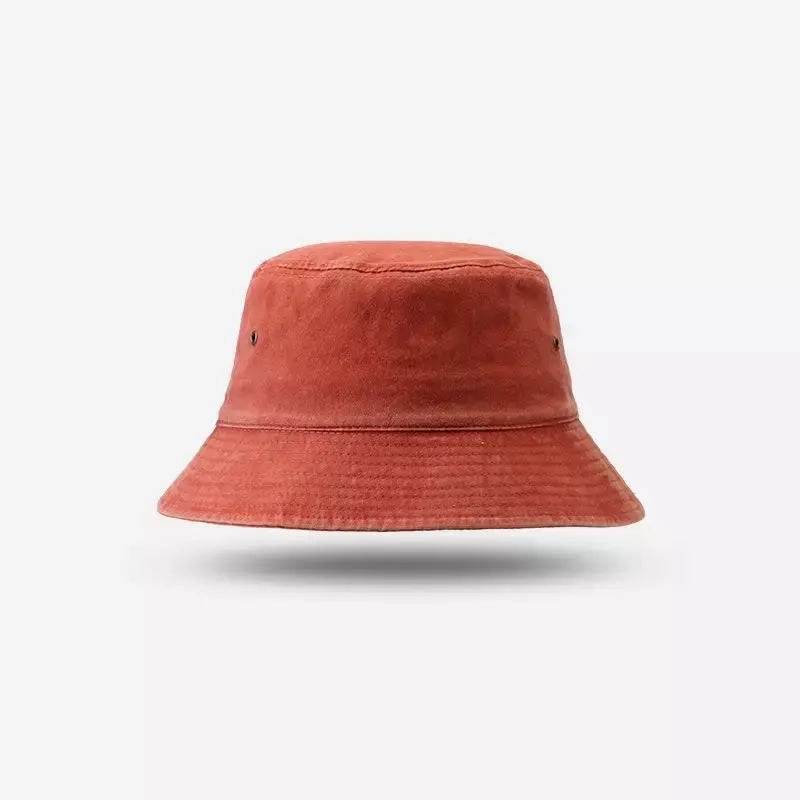 Retro Washed Cotton Bucket Hat