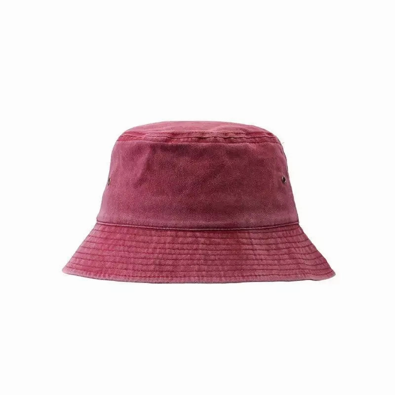 Retro Washed Cotton Bucket Hat