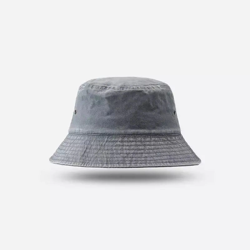 Retro Washed Cotton Bucket Hat