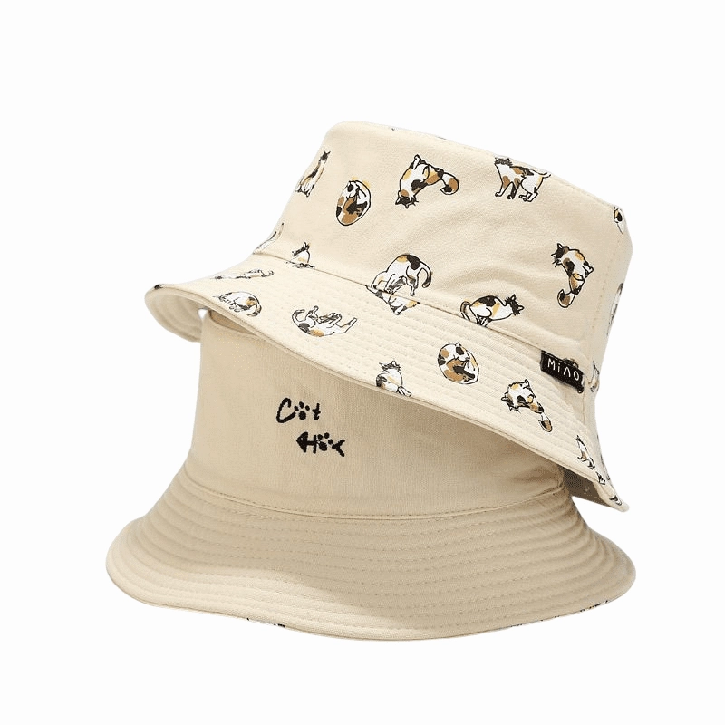 Reversible Cat Bucket Hat