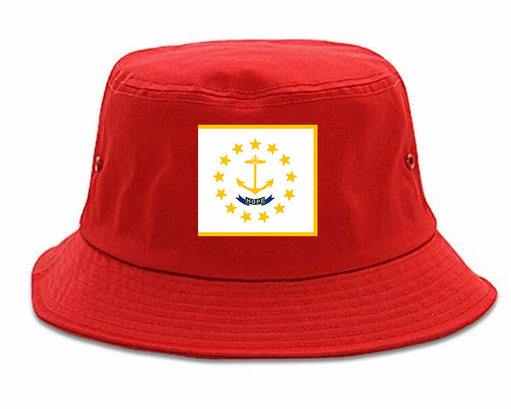 Rhode Island State Flag RI Chest Mens Bucket Hat