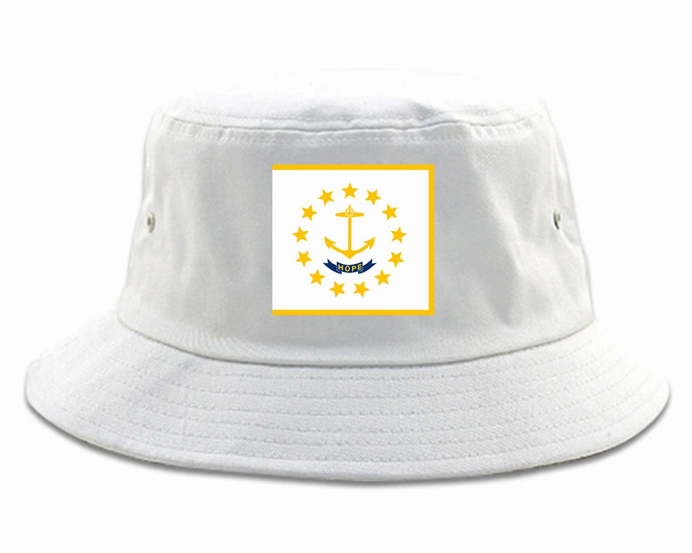 Rhode Island State Flag RI Chest Mens Bucket Hat