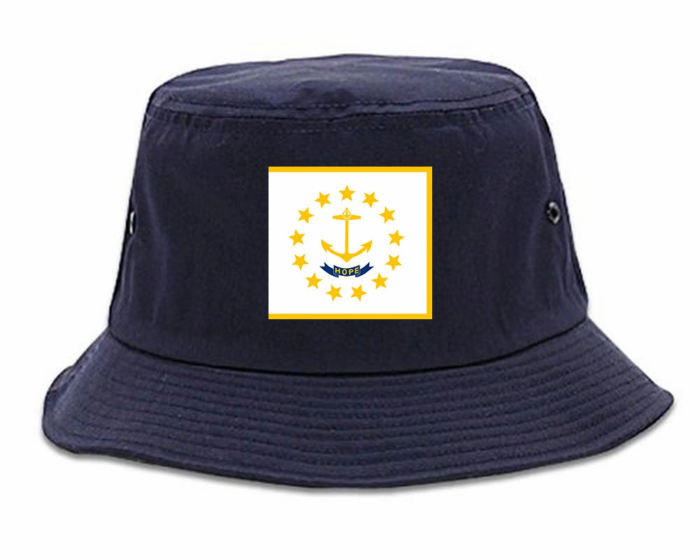 Rhode Island State Flag RI Chest Mens Bucket Hat