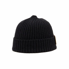 RIB SMART KNIT CAP - Black winter-knitted-hat