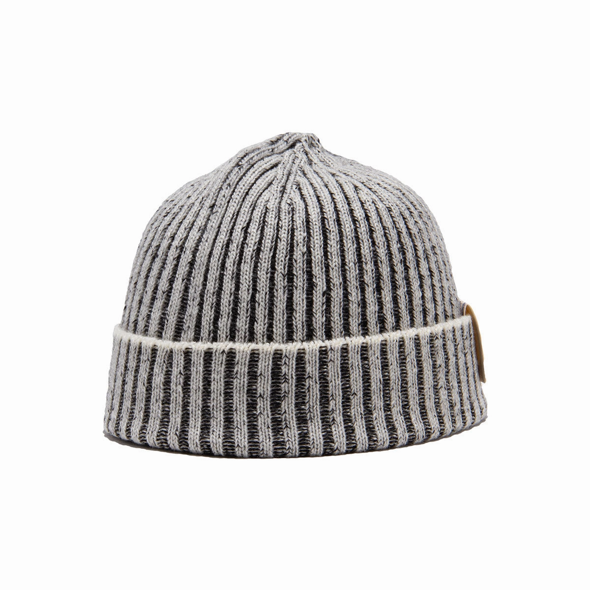 RIB SMART KNIT CAP - White winter-knitted-hat