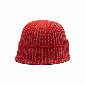 RIB SMART WATCH - Red winter-knitted-hat