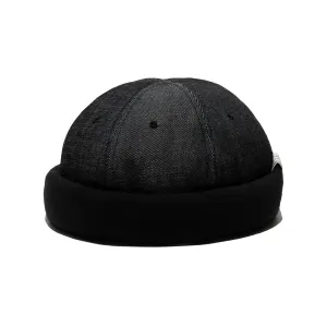 RIGID DENIM ROLL CAP - Black casual-baseball-cap