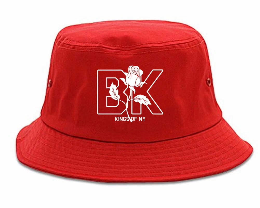 Rose BK Brooklyn Kings Of NY Mens Bucket Hat