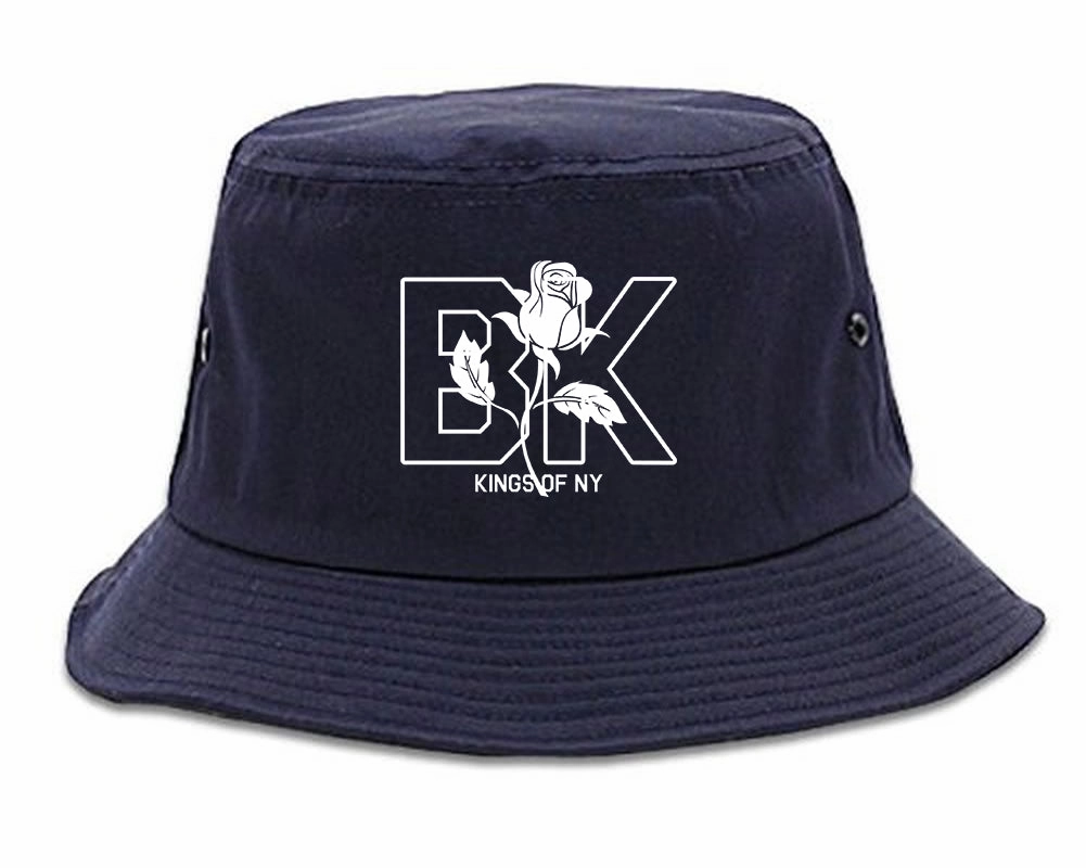 Rose BK Brooklyn Kings Of NY Mens Bucket Hat