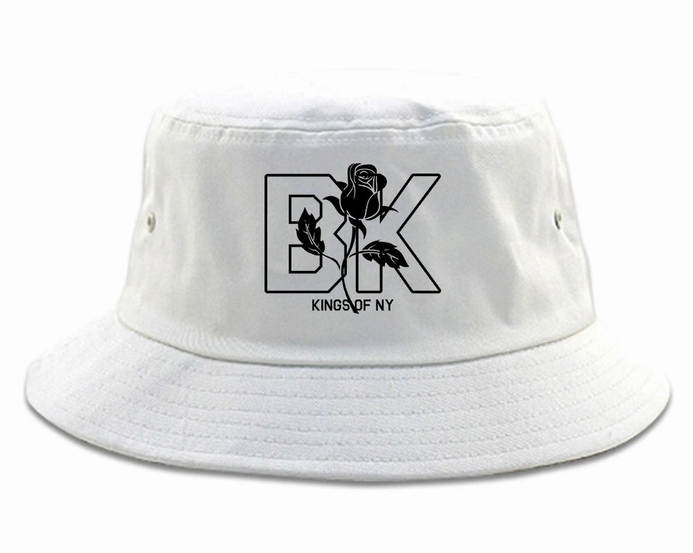 Rose BK Brooklyn Kings Of NY Mens Bucket Hat