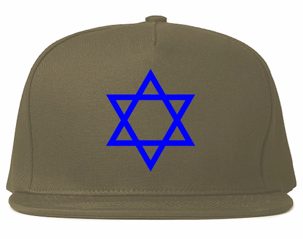 Royal Blue Star Of David Jewish Mens Snapback Hat