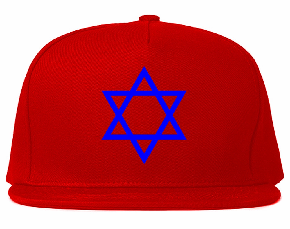 Royal Blue Star Of David Jewish Mens Snapback Hat