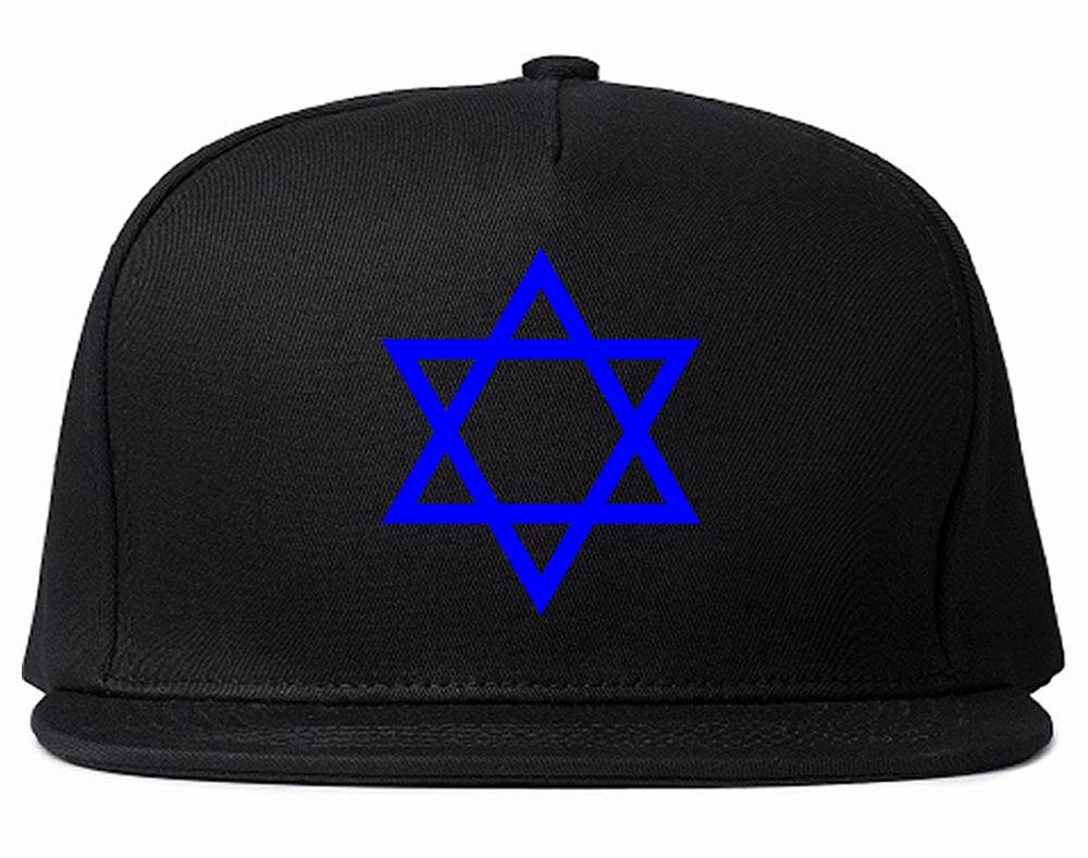 Royal Blue Star Of David Jewish Mens Snapback Hat