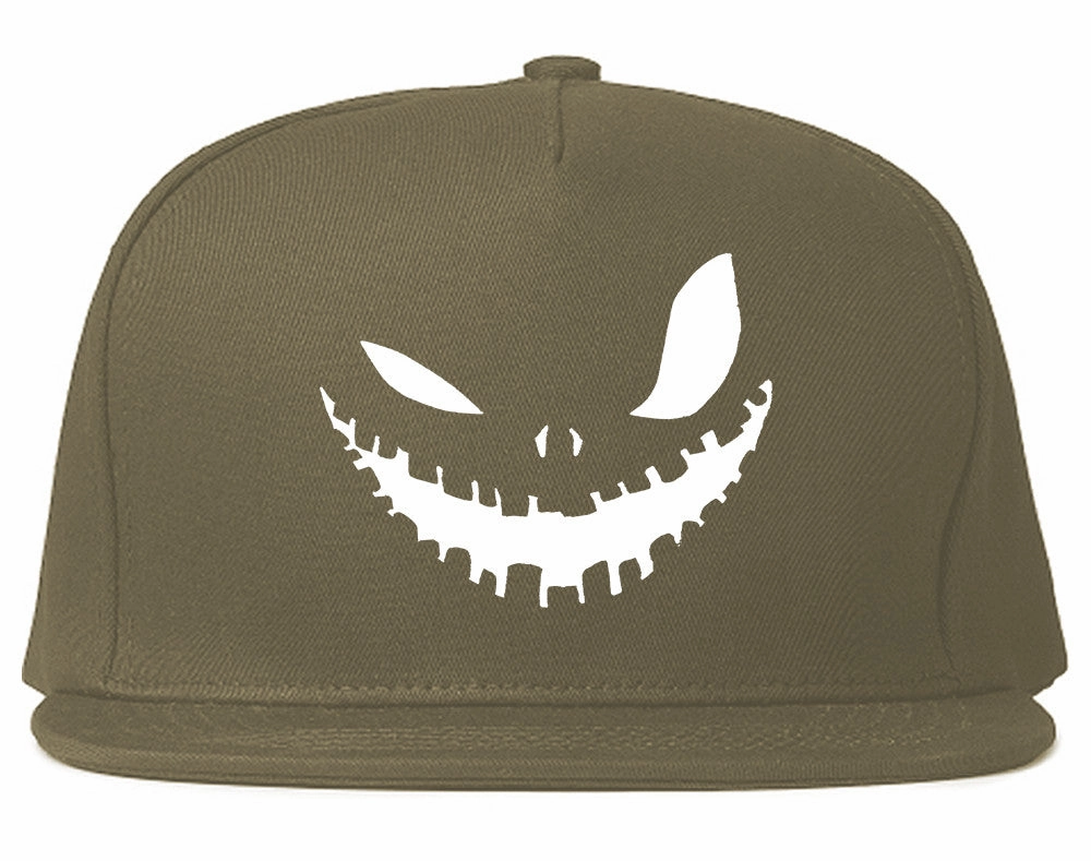 Scary Jack-o-lantern Face Halloween Snapback Hat