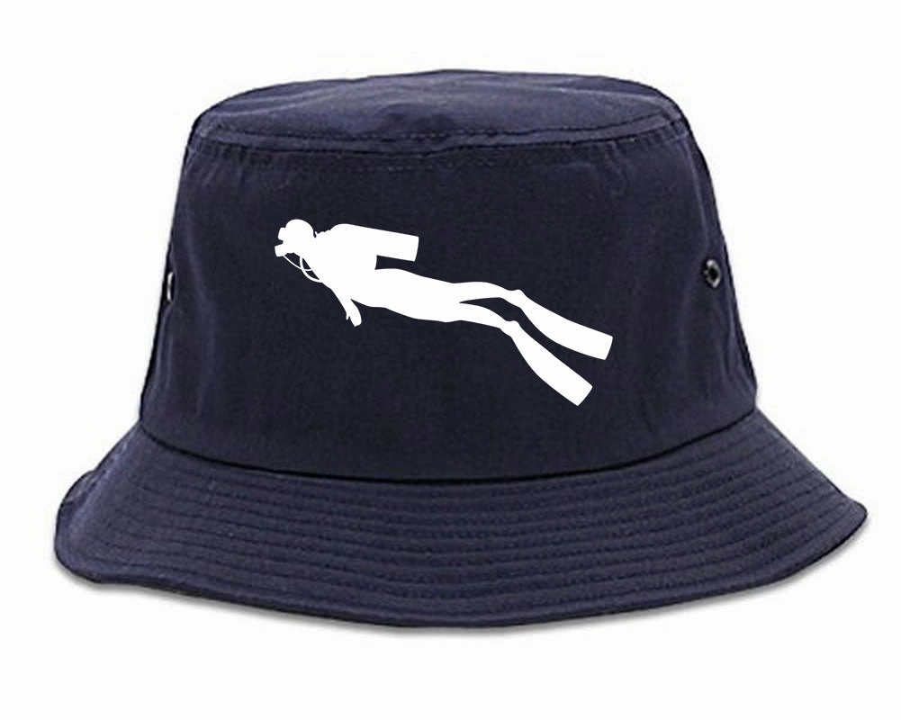 Scuba Diver Chest Mens Bucket Hat