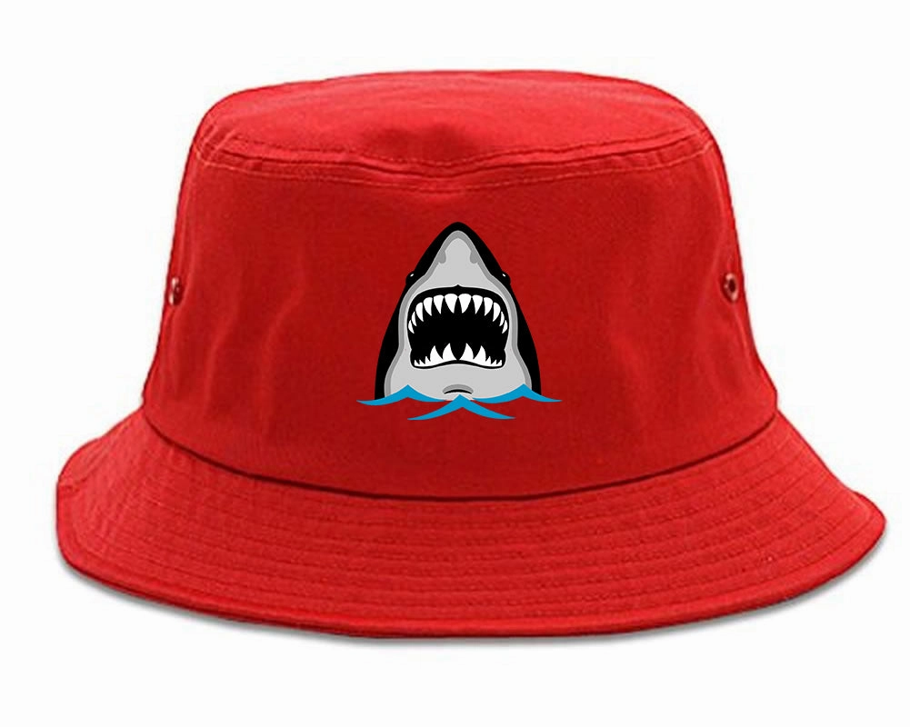 Shark Face Chest Mens Bucket Hat