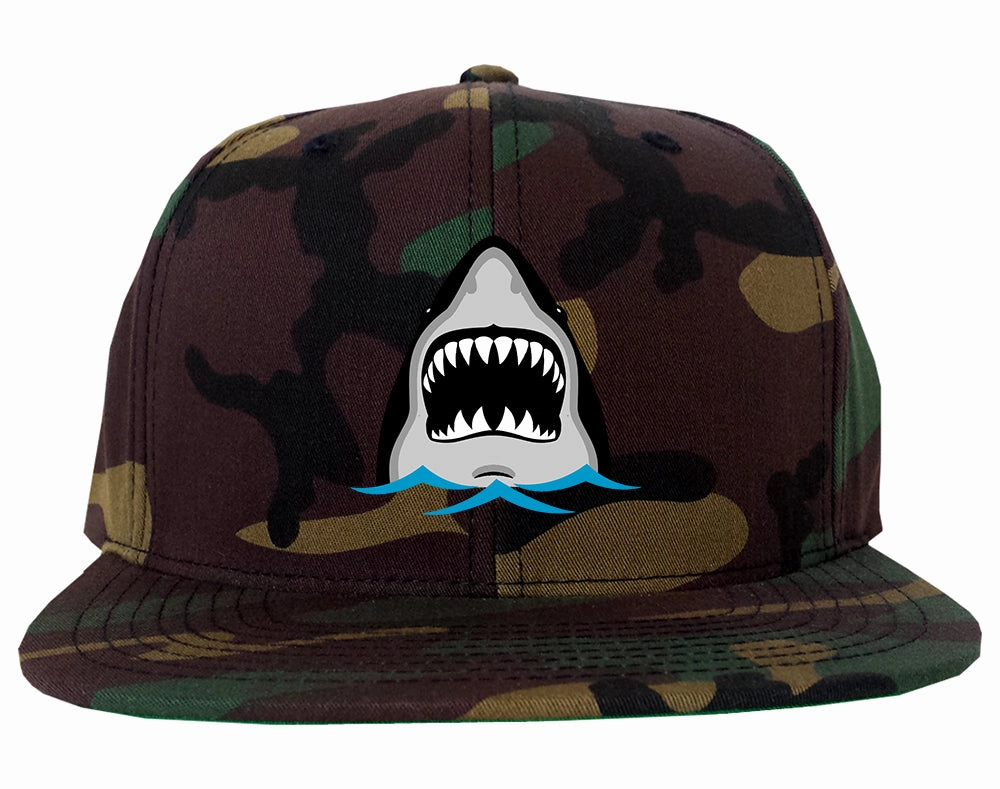 Shark Face Chest Mens Snapback Hat