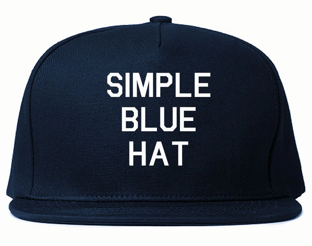 Simple Black Snapback Hat Cap