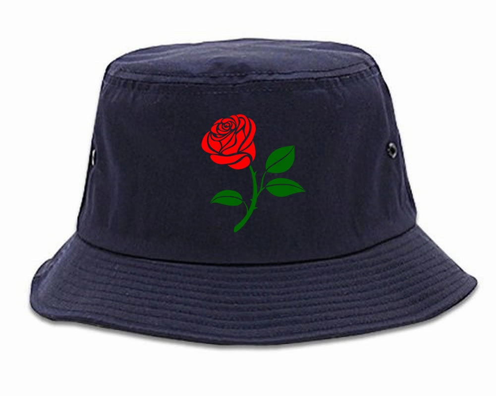 Single Red Rose Bucket Hat