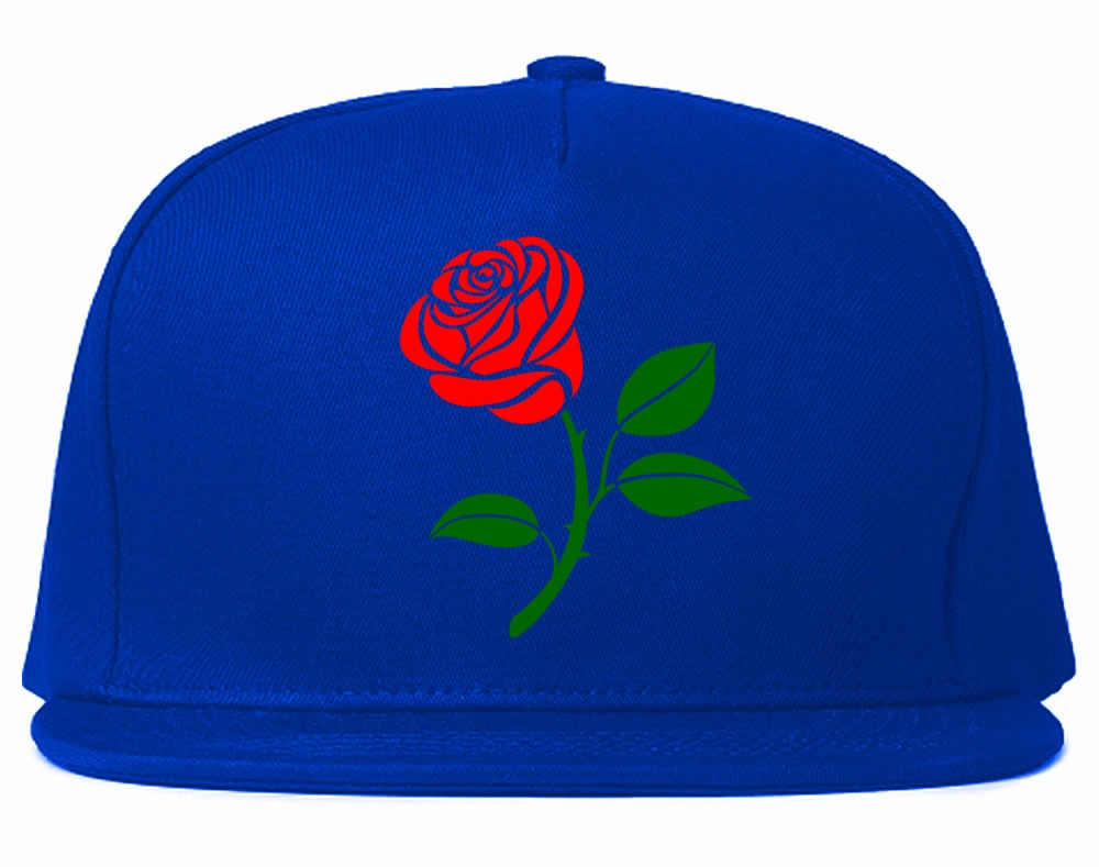 Single Red Rose Snapback Hat
