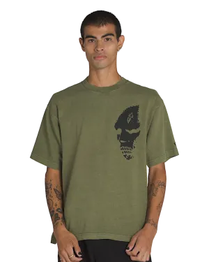 Skate Mike G Totenkopf T-Shirt in Weinlaub