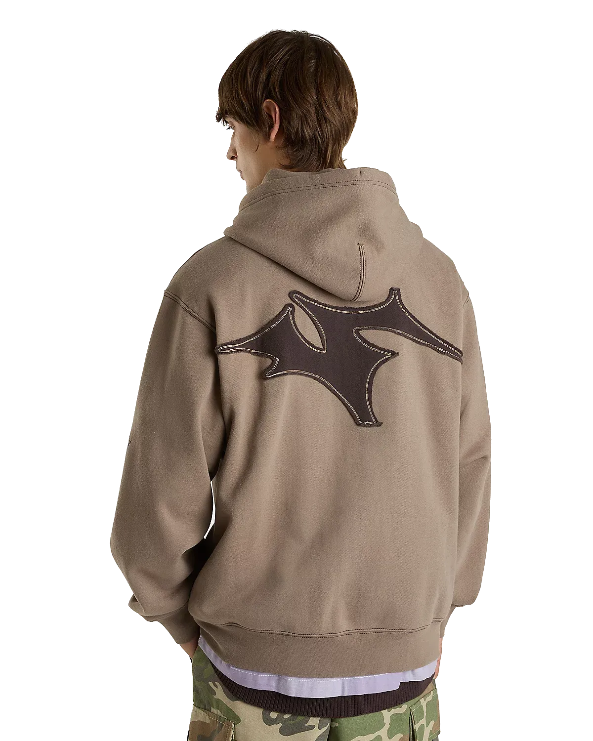 Skate V Thorn Zip Hoodie in Walnuss