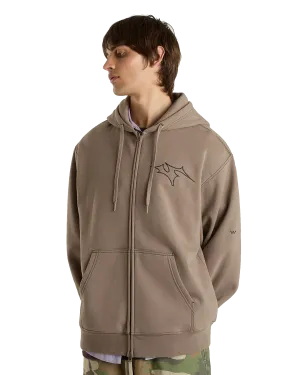 Skate V Thorn Zip Hoodie in Walnuss