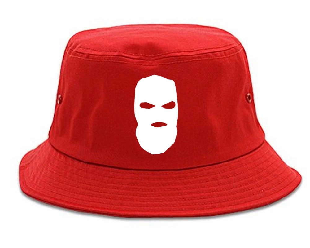 Ski Mask Way Robber Chest Logo Bucket Hat