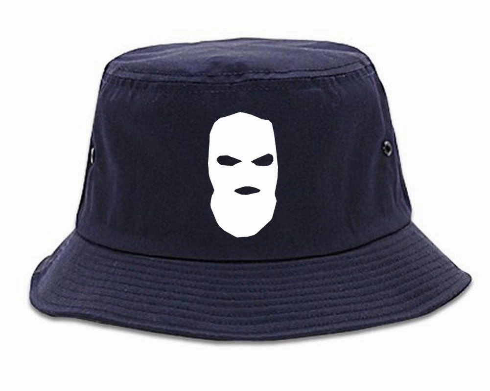 Ski Mask Way Robber Chest Logo Bucket Hat