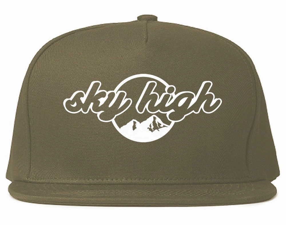 Sky High Mountain View Snapback Hat Cap