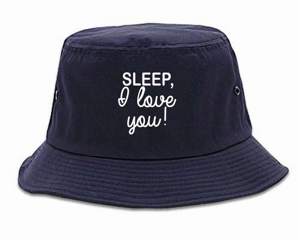 Sleep I Love You Funny Tired Mens Bucket Hat