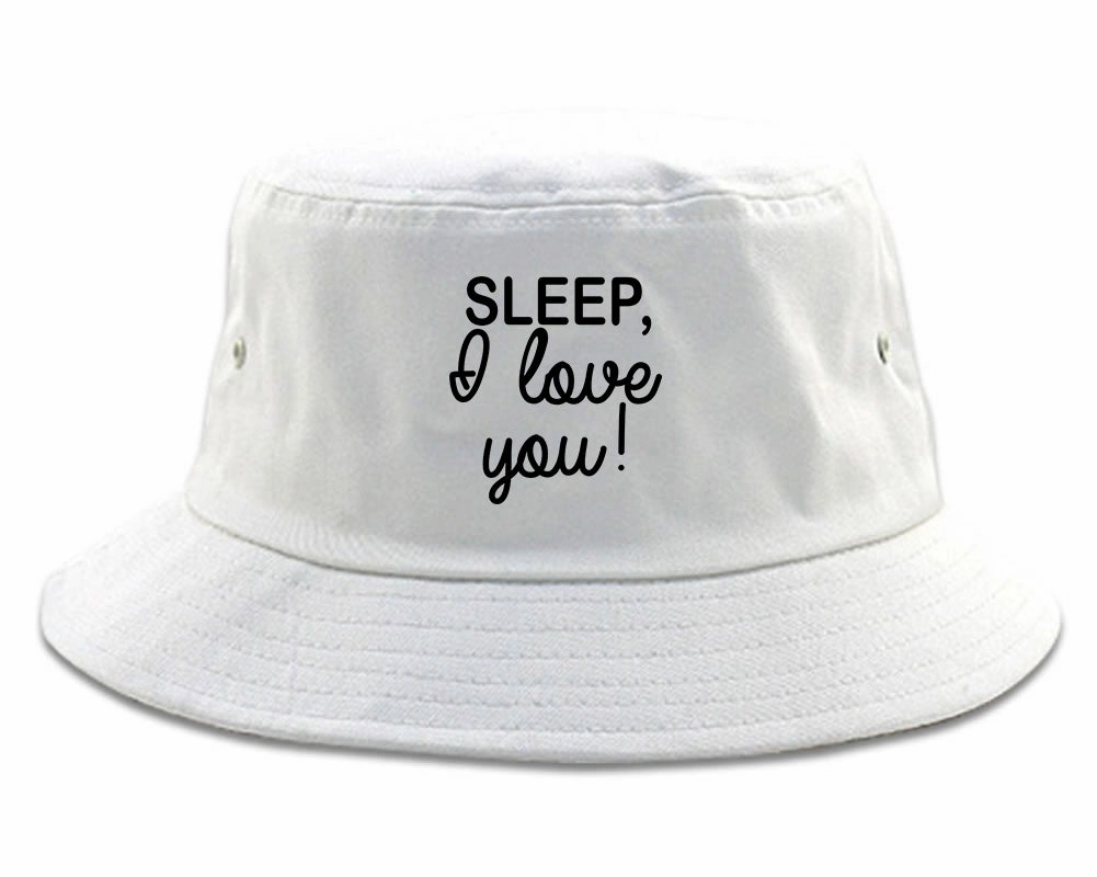 Sleep I Love You Funny Tired Mens Bucket Hat