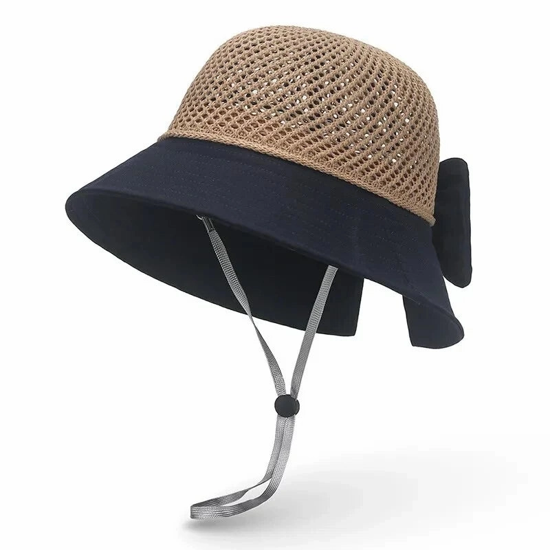 So Lus Bowknot Summer Bucket Hat