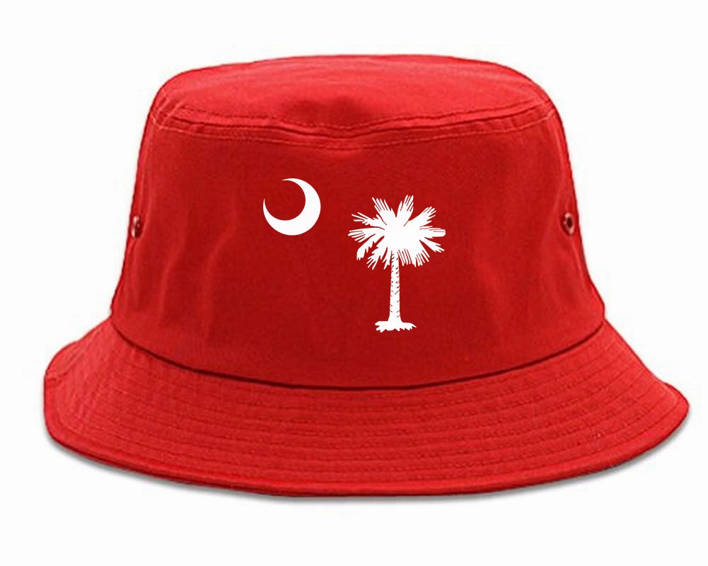 South Carolina State Flag Outline Mens Bucket Hat