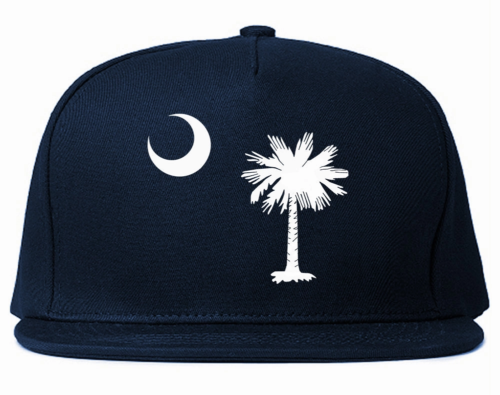 South Carolina State Flag Outline Mens Snapback Hat