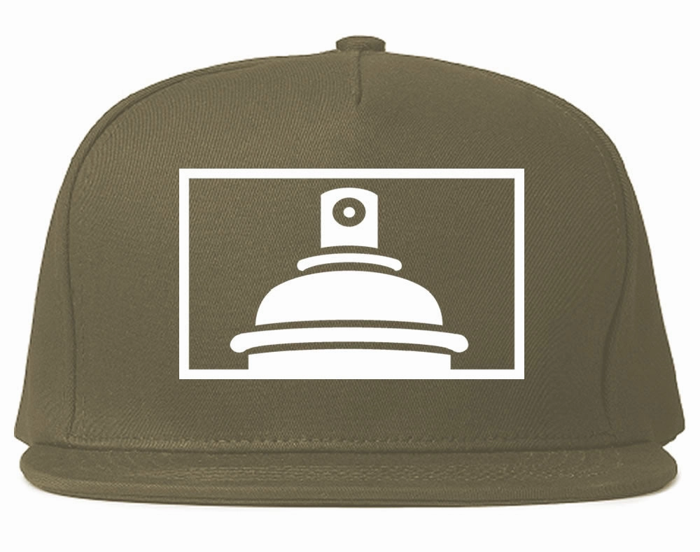 Spraycan Rectangle Logo Graffiti Snapback Hat