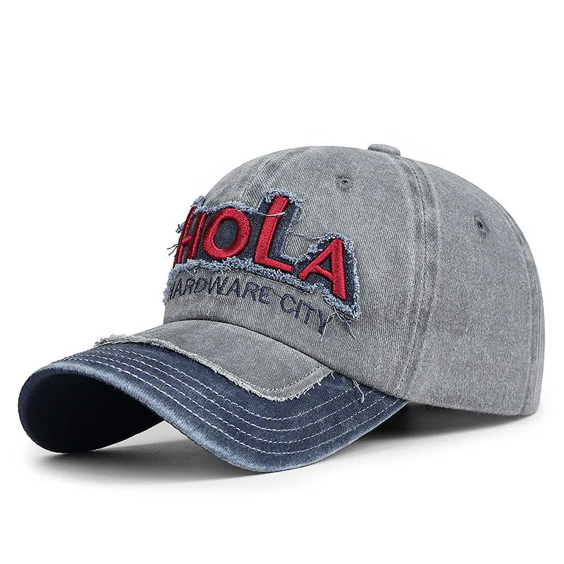 Spring Fall Washed Cotton Baseball Cap