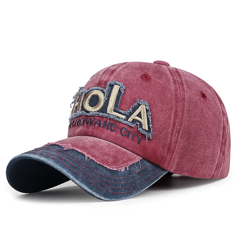 Spring Fall Washed Cotton Baseball Cap