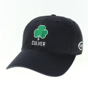 St Patricks Day Clover Relaxed Twill Hat - Navy casual-dad-hat