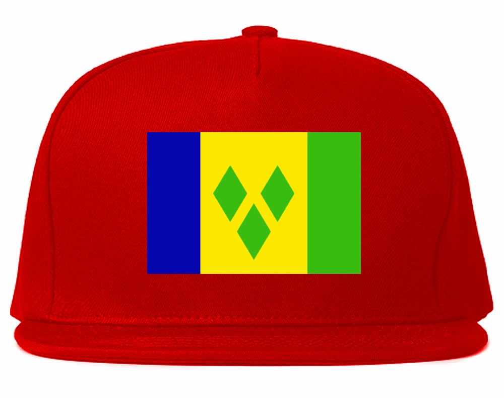 St. Vincent Flag Country Printed Snapback Hat Cap