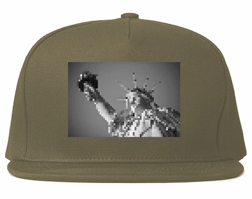 Statue Of Liberty Pixelated Snapback Hat