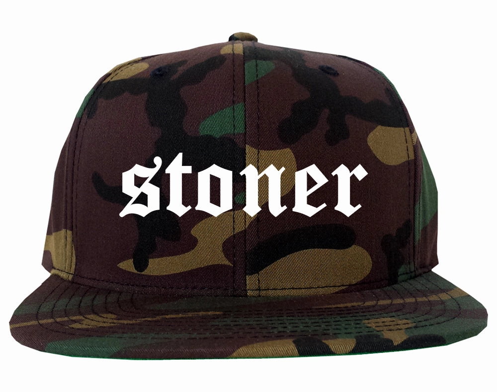Stoner Old English Mens Snapback Hat