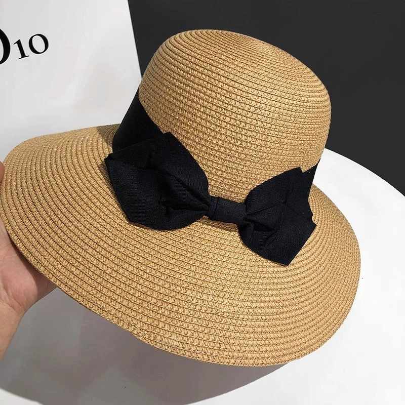 Straw Hat Women Summer Travel Wide Brim Beach UV Protection spring-straw-hat