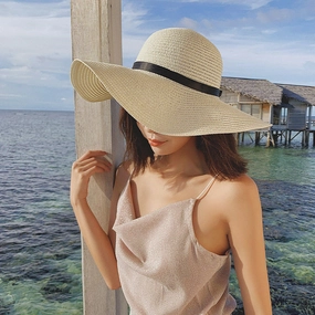 Straw Wide Brim Sun Beach Hat spring-straw-hat