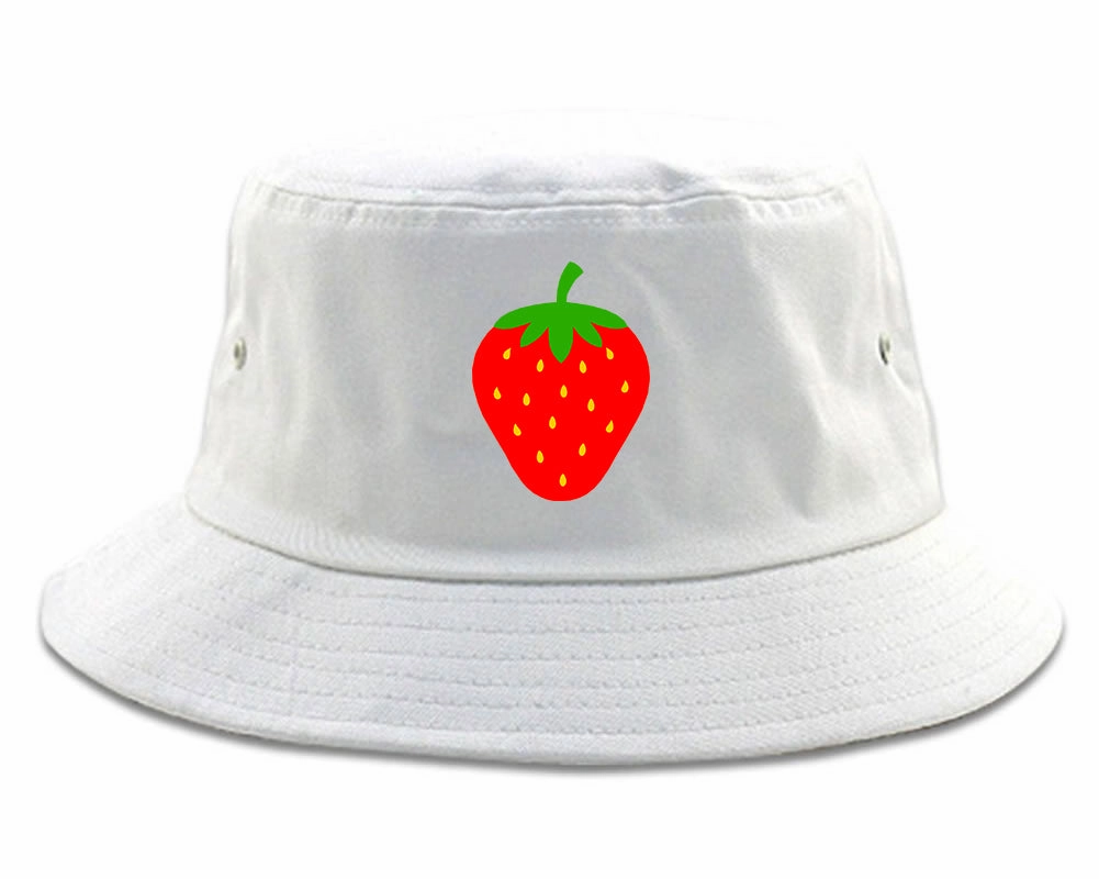 Strawberry Fruit Chest Mens Bucket Hat